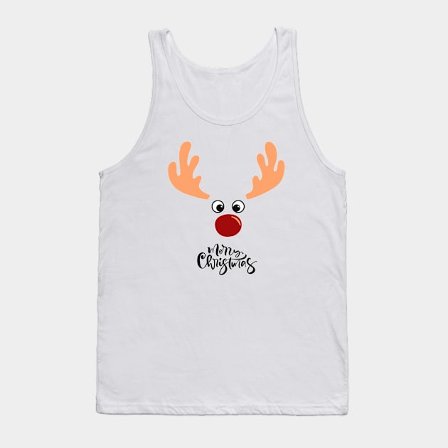 MERRY CHRISTMAS RUDOLPH THE RED NOSED REINDEER Tank Top by Ashden